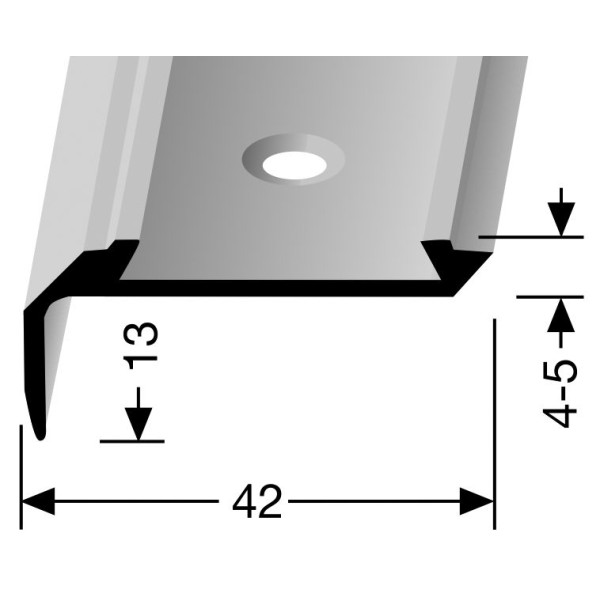 Combined Aluminium Profile 12 mm stainless