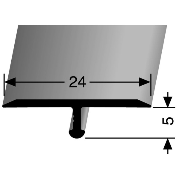 T-Profile 270 cm, silver 